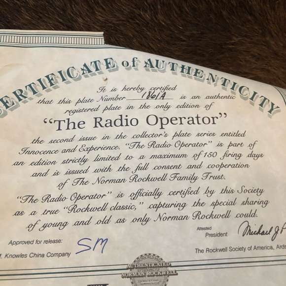 Norman Rockwell Collector Plate Set with certificates - Picture 8 of 9